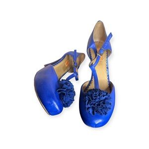 Miz Mooz Leather Lacey T-Strap Pump